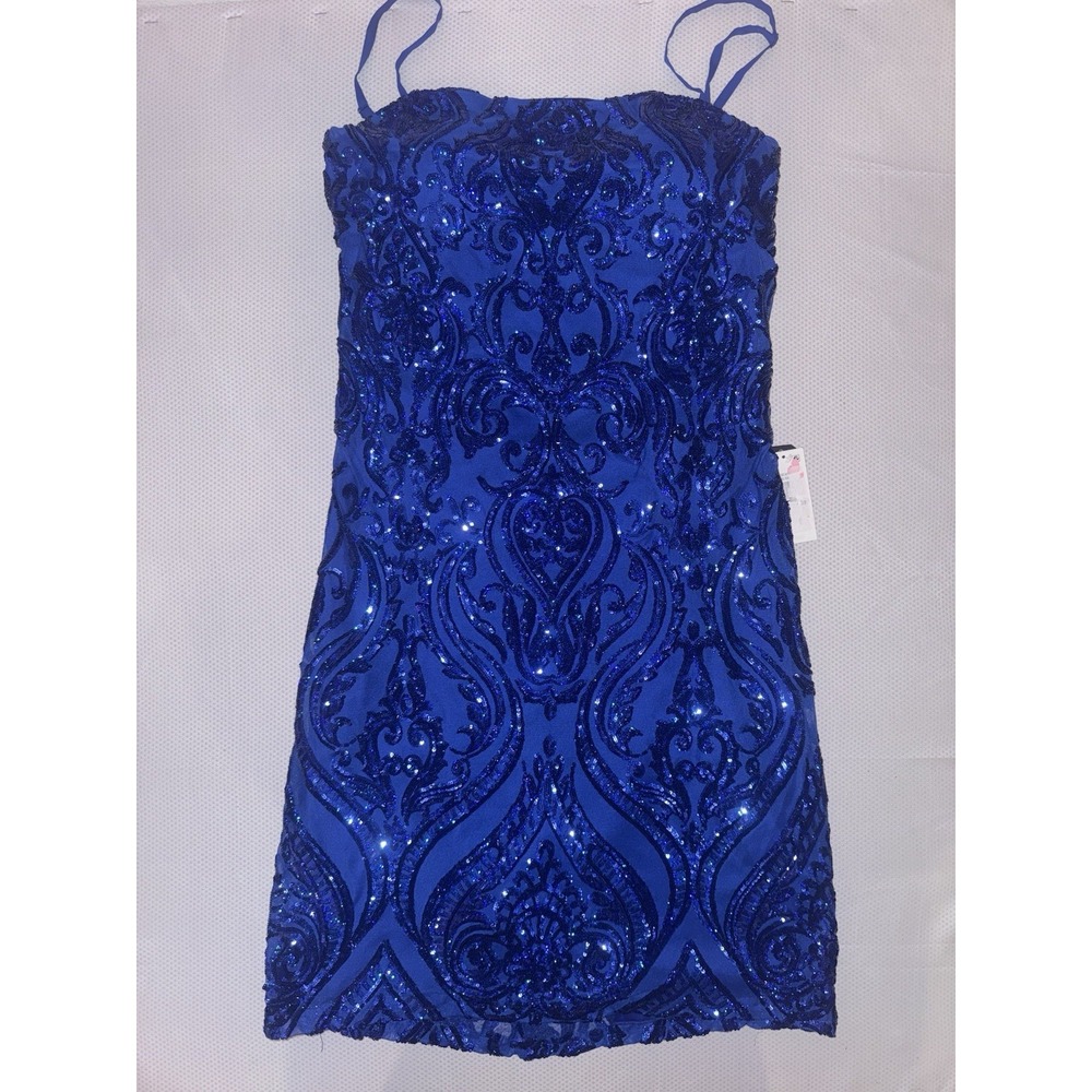 NWT B. Darlin Pattern Sequin Bow Back Bodycon Dress Plus Size Juniors Size 21W - Picture 5 of 13